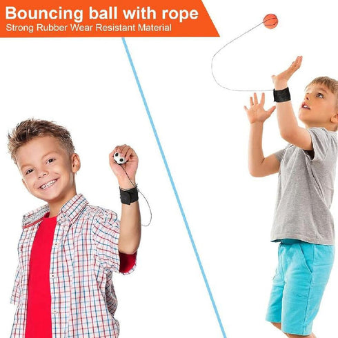 White Baseball Wrist Ball Wristband Toy with Basketball, Baseball, and Football for Boys Girls Party Favor (1.9 inches)