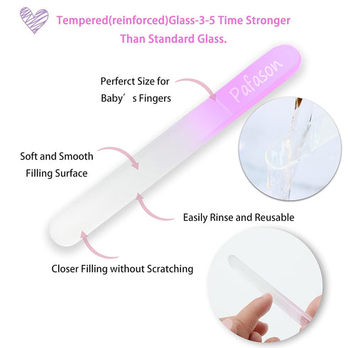 Trimmer PAFASON Baby Safety Nail Clipper Cutter with Nail Catcher and Baby Glass Nail File, Czech Float Glass
