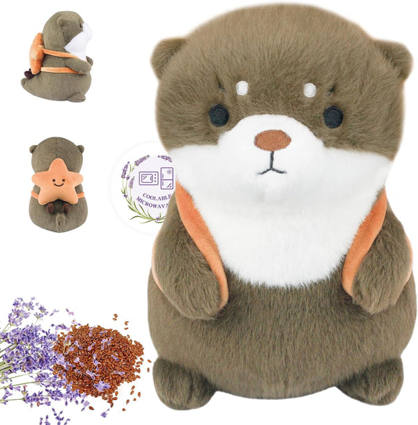 Microwavable Stuffed Animal, Heatable and Coolable Otter, Heated Stuffed Animals for Cramps