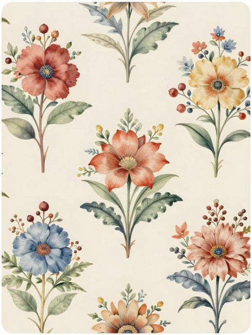 CZXW 52" 28" Floral Botanical Pattern Crib Sheets Fitted x Natural Cotton Soft & Breathable for Baby Crib Mattress