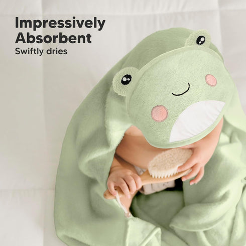KeaBabies Hooded Baby Towel for Newborn - Viscose Derived from Bamboo Large Baby Bath Towels with Hood for Boys, Girls