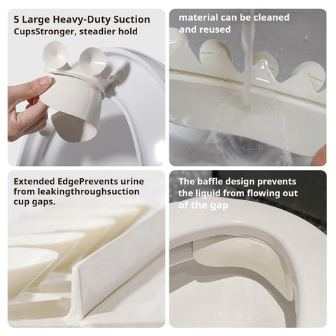 kvlvlbxf (7.1in3.4in, count, 3) Adjustable Toilet Splash Guard for Men and Boys - Toilet TrainingLarge Urine Deflector