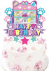 Terasilian Cartoon Cat Dollhouse Cake Toppers for Girls Party Supplies Dollhouse Theme Birthday Cake Topper Pink Cat