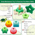 WOOD CITY Stacking Toys for Toddlers 1-3, Montessori Shape Sorter Baby Toys, Educational Puzzle Toys