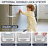 PAULTEMP 2 Pack Child Safety Cabinet Locks for Baby Proofing, Length Adjustable Latch Straps Dual Button Design