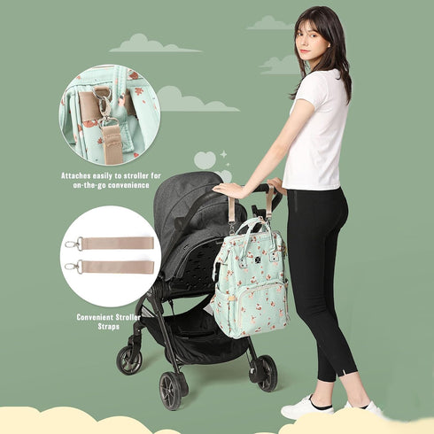 Backpack Backpack Diaper Bags for Mom Dad Baby Care Bag Maternity Nappy Bags for Boys Girls Large Green Paaleras para