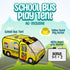 Kiddzery School Bus Pop Up Kids Play Tent, Indoor & Outdoor Playhouse with Sound Play Button for Toddlers