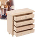 1:12 Wooden Table Square - 8 Button Dollhouse Movement Cabinet Mini Furniture, Beautiful Color Kit for Handcraft DIY