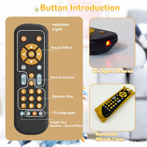 Soft Silicone Musical Teething Toys for Toddlers - Baby Remote Control Shape Molar Teether Gift