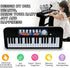 Love&Mini Piano Toy for Kids - 37 Keys Kids Piano Keyboard with Stool and Microphone, Black