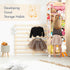 Nuoex Stuffed Animal Storage, Wooden Zoo Toy Storage Holder with Wheels, Extra Large Capacity Stuffed Animals Organizer