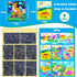 JUNQIU Scratch Art Paper Set for Kids, Dinosaurs Black Rainbow DIY Activity & Party Games, Gifts for Ages 3-8