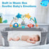 0-6-12 Jollybaby Musical Bassinet Stroller Crib Mobile Toy for Baby Months, Infant Clip On Arch Hanging Toy with Music