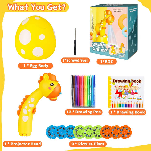 72 12 1 Drawing Projector for Kids, Trace and Draw Projector Toy for Toddler Girls & Boys, Learning Art Children