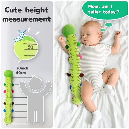 Sumobaby Infant Musical Stuffed Animal Activity Toy, Multi-Sensory Crinkle, Rattle for Tummy Time, Caterpillar