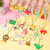 65 PCS Cute Keychain for Kids Party Favors, Video Game, Animal, Mermaid, Dinosaur, Birthday Party Supplies