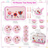 Set 3-8, 19 Set, Lajeje Pretend Play Tea for Little Girls Ages PCS Flower Themed Kitchen Toy for Toddlers, Princess Tea