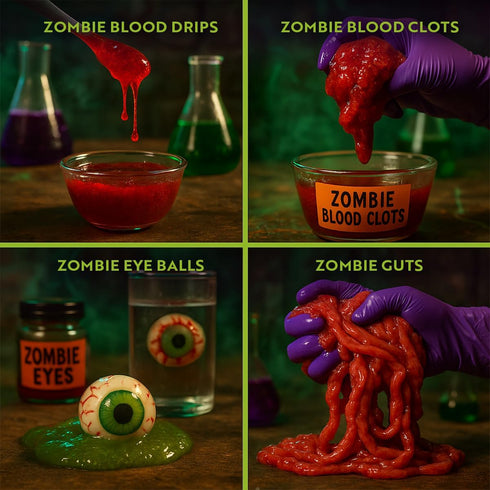 8 9 10 11 12 13+ 34+ Playz Disgusting n' Gross Zombie Poop - DIY Stem Learning & Educational Science Kit for Kids Age