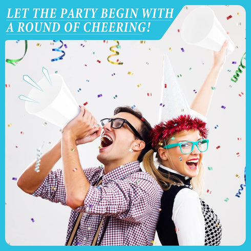 Woanger 12 Pieces Cheer Megaphone, Plastic Noisemaker for Party Favors and Sports Events