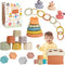 5 in 1 Montessori Baby Toys for 6-48 Months - Stacking Cups, Rings, Soft Animals, Blocks Set for Toddlers 1-3 Years