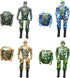 4 Pack Jumbo Soldier Deformation Easter Eggs - Toys Inside for Kids, Boys, Girls Easter Gifts, Basket Stuffers