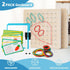 2Pack Wooden geoboards with Rubber Bands Montessori Toys, Mathematical Education Toy for Kids with Pattern Cards