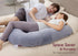 Momcozy Pregnancy Pillow, Original F Shaped Maternity Pillow for Pregnant Women with Adjustable Wedge Pillow, Full Body