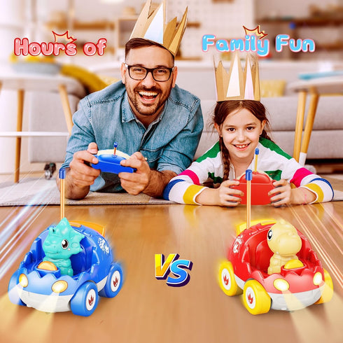 2 Pack 2 3 4 5 2-5, Kidz do Dinosaur Remote Control Cars Toys for Kids Years Old, Easter Present Birthday Gifts