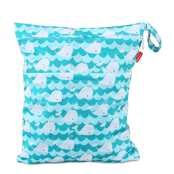 Damero Cloth Diaper Wet Dry Bag with Handle for Swimsuit, Pumping Parts,