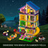 Set 1317 4 8-14+ HOGOKIDS Girls House Building with LED Light - PCS Friends Villa Block Toy with Car and Pool, Garden