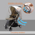 Bemece Baby Stroller Rain Cover, Universal Stroller Accessory - Waterproof Windproof Travel Weather Shield Thick & Durable Protect from Dust and Snow with Breathable Ventilation Mesh Clear Visibility