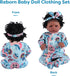 BABESIDE 2Pcs Reborn Baby Doll Clothes for 17-20 Inch Babydolls, Baby Doll Clothing Accessories set for Realistic Newborn Baby Doll Clothes Girls, Green