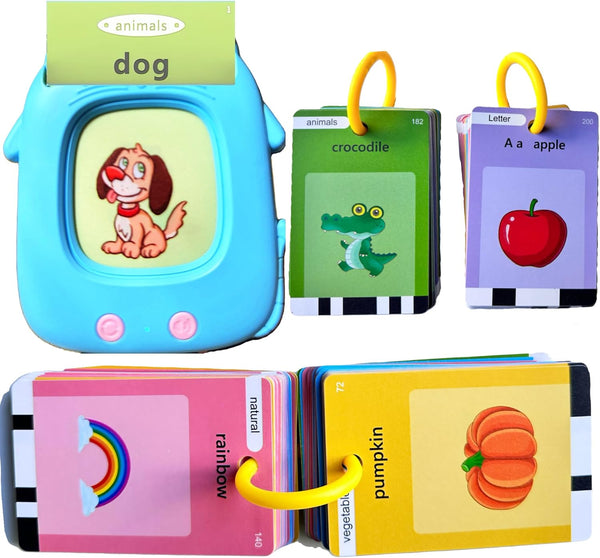 Talking Flash Cards, Preschool Learning Activities, Montessori Toys for 1+ Year Old,