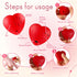 Jerify 8 Pcs Valentine's Day Voice Recorder for Stuffed Animal, 40 Second Heart Shape Audio Device