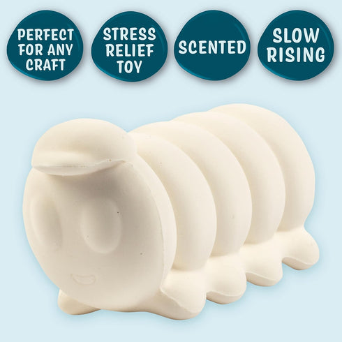 Idiy (46")8 12 Jumbo Squishy Toys Craft Kit for Kids-Paint Your Own Slow Rising Squishies Garden Critters w Fabric