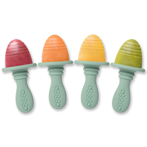 Silicone Petite Pops Baby Popsicle Mold, BPA Free, Dishwasher Safe, 4 months+, Sage Green Teether Pops