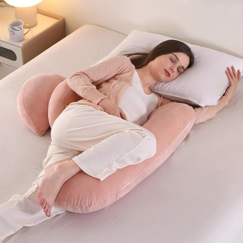 ele ELEOPTION Pregnancy Pillow for Sleeping Pregnant Women Soft Pregnancy Body Pillow, Support for Back, Belly, HIPS
