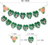 OU RUI Hawaiian Party Happy Birthday Banner, Tropical Luau Party Palm Leaf Decorations