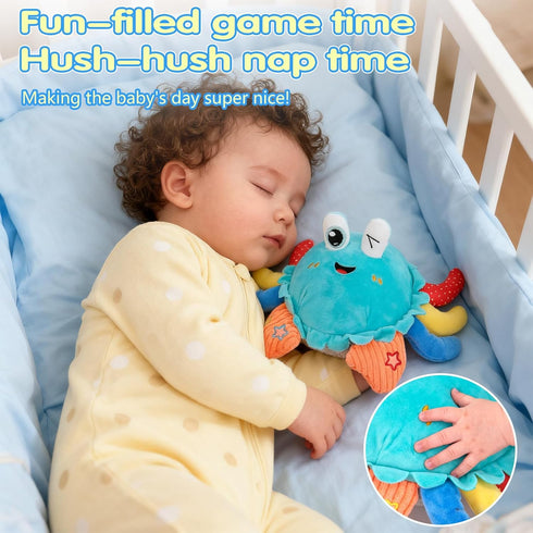 MOISTAR 1 6-12 Tummy 1-3 Baby Toys Year Old Month Time Toys Crawling Crab Musical Dancing Walking Moving Bouncing