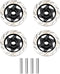 4Pack ShareGoo Metal 12mm Hex Hub Wheel Rim Tires Brake Disc Compatible with Traxxas Tamiya HSP HPI Redcat Racing 1/10