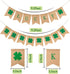 2 Pack St. Patrick's Day Shamrock Burlap Banner, Green Decor for Mantel Fireplace, Indoor Outdoor Party