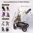 UQBEUQ 4 Stroller Rain Cover, Universal Rain Cover for Stroller with Waterproof Zipper, Clear Travel Weather Shield