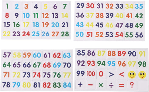 Wooden Abacus for Kids Math, 100 Counting Sticks & Number Cards 1-100, Educational Math Games for Preschool Learning