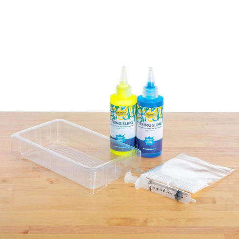 Steve Spangler Science String Slime Starter Kit, Blue and Yellow (3.4 oz. each) DIY Slime Kit