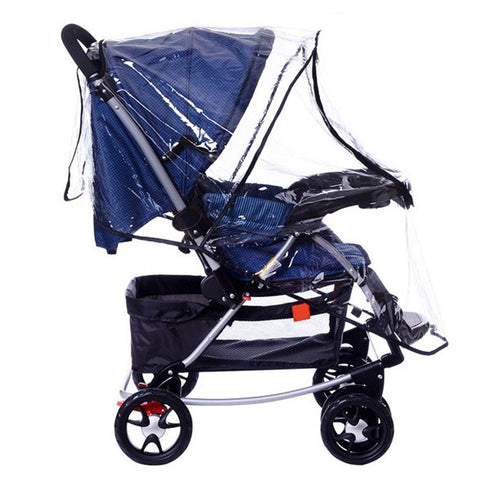 Stroller Rain Cover Breathable Stroller Weather Shield Universal, Reusable Buggy Pram Rain Cover Easy Installation Pushchairs Accessories Strollers Raincoat All Seasons