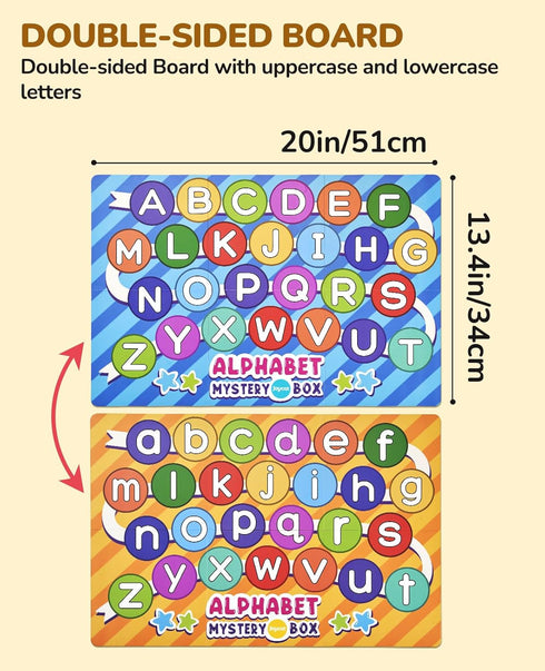 26 JoyCat Mystery Alphabet Box for Kids PCS Letters Sorting Matching Game Activities Letter Sounds Fine Motor Learning