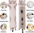 Giant Cat Pillow Plush, Gray 110cm/43.3inch, Cuddly Soft Cartoon Kitty Sleeping Hugging Doll Toy for Kids