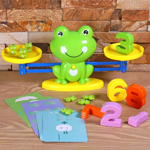 miYou STEM Math Toy - Educational Balance Game and Counting Frog Set for School Kids Ages 3-7