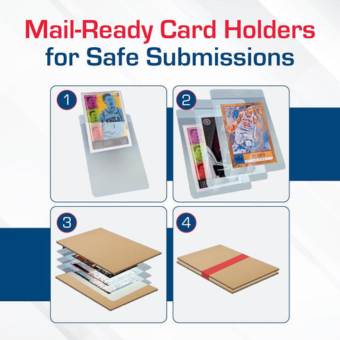 BCW Semi Rigid Card Holder #1, 50 Pack, Semi Rigid Card Sleeves for Grading, PSA Submission Card Savers