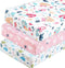PHF 3 Pack Soft Mermaid Crib Sheets Fitted, Silky Comfy Breathable Baby